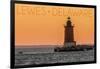 Lewes, Delaware - Cape Henlopen Lighthouse Sunset-Lantern Press-Framed Art Print