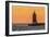 Lewes, Delaware - Cape Henlopen Lighthouse Sunset-Lantern Press-Framed Art Print