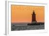 Lewes, Delaware - Cape Henlopen Lighthouse Sunset-Lantern Press-Framed Art Print