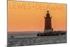 Lewes, Delaware - Cape Henlopen Lighthouse Sunset-Lantern Press-Mounted Art Print