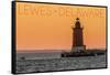 Lewes, Delaware - Cape Henlopen Lighthouse Sunset-Lantern Press-Framed Stretched Canvas