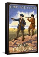 Lewis and Clark, Astoria, Oregon-Lantern Press-Framed Stretched Canvas