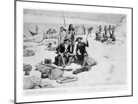 Lewis and Clark at the Mouth of the Columbia River, 1805, from "Collier's Magazine," May 12th 1906-Frederic Sackrider Remington-Mounted Giclee Print