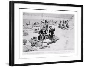 Lewis and Clark at the Mouth of the Columbia River, 1805, from "Collier's Magazine," May 12th 1906-Frederic Sackrider Remington-Framed Giclee Print