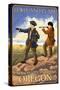 Lewis and Clark, Cape Disappointment, Oregon-Lantern Press-Stretched Canvas
