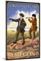 Lewis and Clark, Cape Disappointment, Oregon-Lantern Press-Mounted Art Print