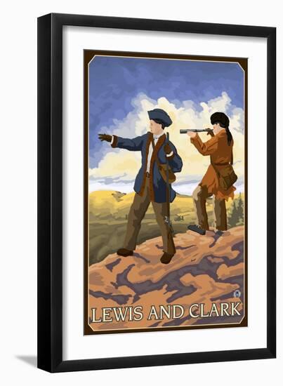 Lewis and Clark Exploring the West-Lantern Press-Framed Art Print