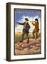 Lewis and Clark, Fort Clatsop, Oregon-Lantern Press-Framed Art Print