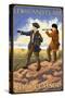 Lewis and Clark, Fort Clatsop, Oregon-Lantern Press-Stretched Canvas