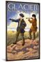 Lewis and Clark, Glacier National Park, Montana-Lantern Press-Mounted Art Print