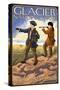 Lewis and Clark, Glacier National Park, Montana-Lantern Press-Stretched Canvas