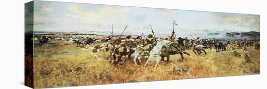 Lewis and Clark Meeting The Flatheads-Charles Marion Russell-Stretched Canvas