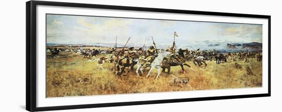 Lewis and Clark Meeting The Flatheads-Charles Marion Russell-Framed Premium Giclee Print