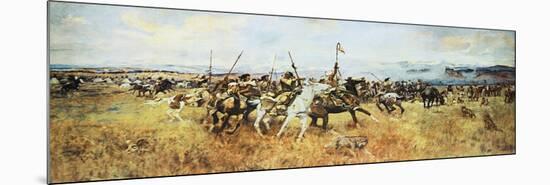 Lewis and Clark Meeting The Flatheads-Charles Marion Russell-Mounted Premium Giclee Print
