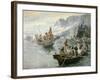 Lewis and Clark on the Lower Columbia River, 1905-Charles Marion Russell-Framed Giclee Print