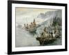 Lewis and Clark on the Lower Columbia River, 1905-Charles Marion Russell-Framed Giclee Print