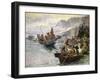 Lewis and Clark on the Lower Columbia-Charles Marion Russell-Framed Art Print