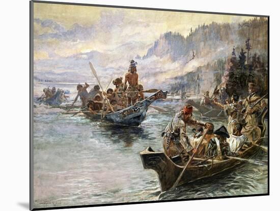 Lewis and Clark on the Lower Columbia-Charles Marion Russell-Mounted Art Print