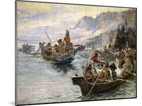 Lewis and Clark on the Lower Columbia-Charles Marion Russell-Mounted Art Print