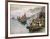 Lewis and Clark on the Lower Columbia-Charles Marion Russell-Framed Art Print