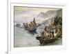 Lewis and Clark on the Lower Columbia-Charles Marion Russell-Framed Art Print