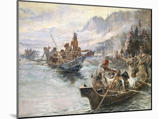 Lewis and Clark on the Lower Columbia-Charles Marion Russell-Mounted Art Print