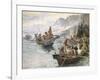 Lewis and Clark on the Lower Columbia-Charles Marion Russell-Framed Art Print