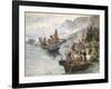 Lewis and Clark on the Lower Columbia-Charles Marion Russell-Framed Art Print