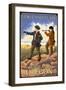 Lewis and Clark, Portland, Oregon-Lantern Press-Framed Art Print