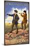 Lewis and Clark, Seaside, Oregon-Lantern Press-Mounted Art Print