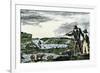 Lewis and Clark Shoot a Grizzly Bear during Their Exploration of Louisiana Territory-null-Framed Giclee Print