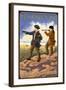 Lewis and Clark, Yellowstone National Park-Lantern Press-Framed Art Print