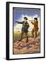 Lewis and Clark, Yellowstone National Park-Lantern Press-Framed Art Print