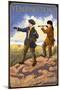 Lewis and Clark, Yellowstone National Park-Lantern Press-Mounted Art Print