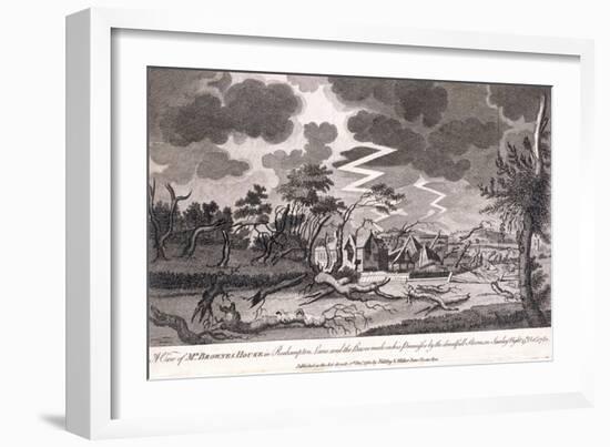 Lewis Brown's House During the Storm on the Night of 15th October, Roehampton, 1780-null-Framed Giclee Print