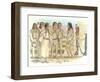 Lewis, Clark, and Sacagawea Meeting a Group of Four Indians in Front of a Mat Lodge-Roger Cooke-Framed Giclee Print