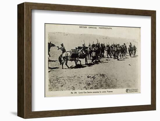 Lewis Gun Section, Palestine, WW1-null-Framed Photographic Print