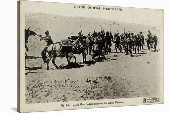 Lewis Gun Section, Palestine, WW1-null-Stretched Canvas