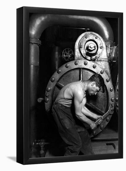 Lewis Hine Powerhouse Mechanic 1920 Archival PhotoPoster-null-Framed Poster