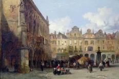 The Hotel De Ville, Arras, 1856 (Oil on Card)-Lewis John Wood-Giclee Print