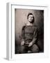 Lewis Powell in Wrist Irons aboard the USS Saugus, 1865 (Photo)-Alexander Gardner-Framed Giclee Print