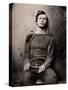 Lewis Powell in Wrist Irons aboard the USS Saugus, 1865 (Photo)-Alexander Gardner-Stretched Canvas