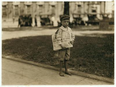 7 Year Old Newsboy Ferris in Mobile, Alabama, 1914