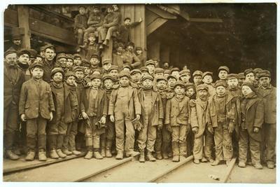 Breaker Boys Who Sort Coal by Hand at Ewen Breaker of Pennsylvania Coal Co