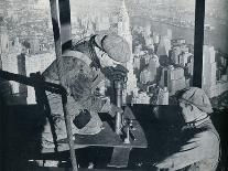 'Rivetting the last bolts on The Morning Mast of the Empire State building', c1931-Lewis Wickes Hine-Laminated Photographic Print