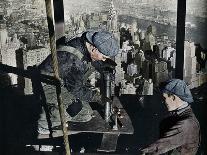 'Rivetting the last bolts on The Morning Mast of the Empire State building', c1931-Lewis Wickes Hine-Laminated Photographic Print