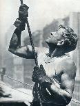 'Rivetting the last bolts on The Morning Mast of the Empire State building', c1931-Lewis Wickes Hine-Framed Stretched Canvas