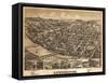 Lewisburg, Pennsylvania - Panoramic Map-Lantern Press-Framed Stretched Canvas