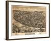 Lewisburg, Pennsylvania - Panoramic Map-Lantern Press-Framed Art Print