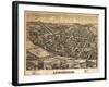 Lewisburg, Pennsylvania - Panoramic Map-Lantern Press-Framed Art Print